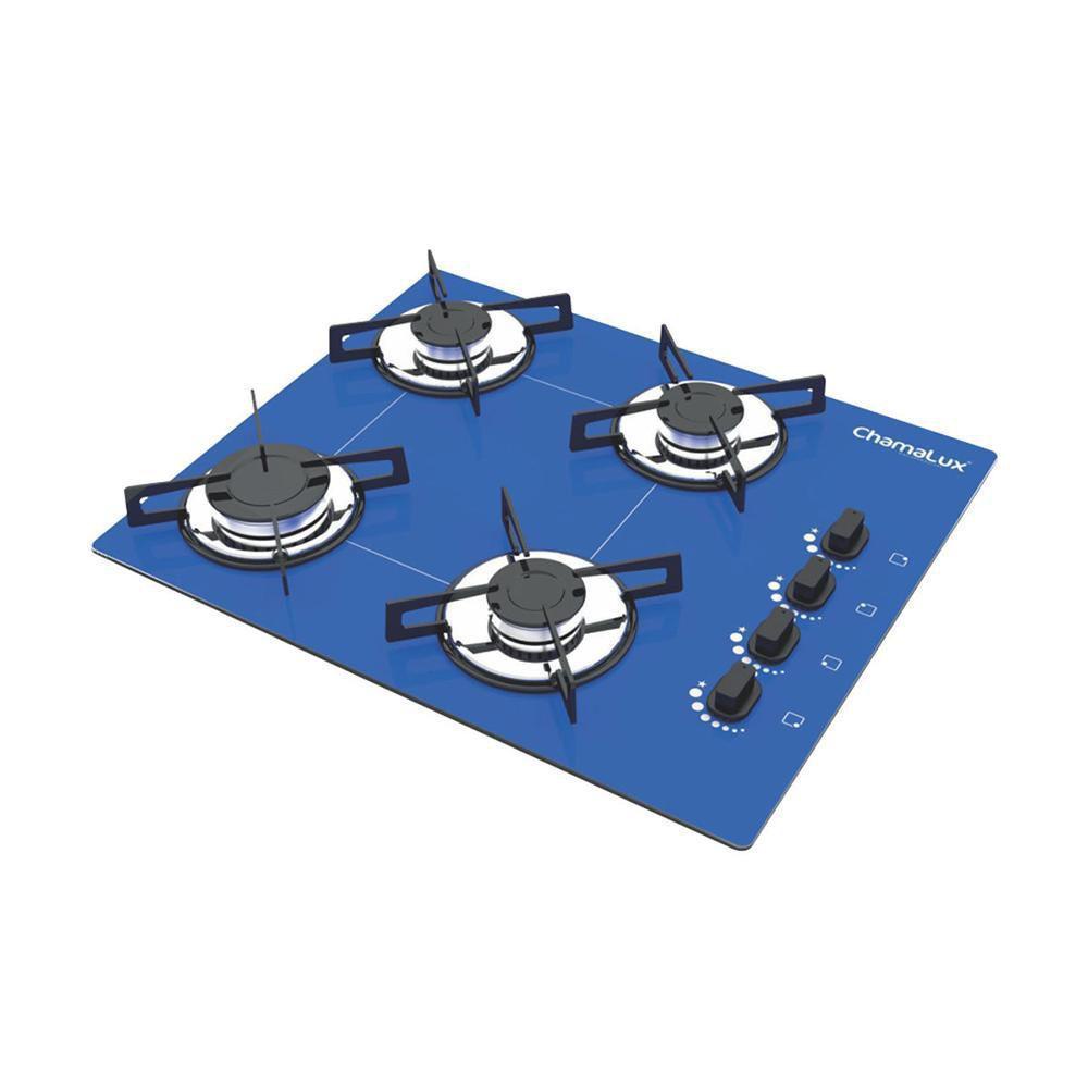 Fogão Cooktop Chamalux 4 Bocas Bivolt Potência 2200W Classificação A Ultra Chama Azul