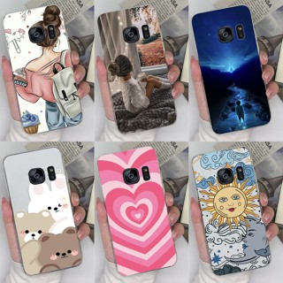 Para Samsung Galaxy S7/S7 Edge Slim Soft Clear TPU Capa De Silicone Telefone Moda De Luxo Caixa Padrão