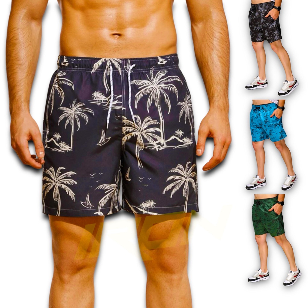 Shorts Bermuda Tactel Praia Masculina Muricinho COQUEIRO 1 391