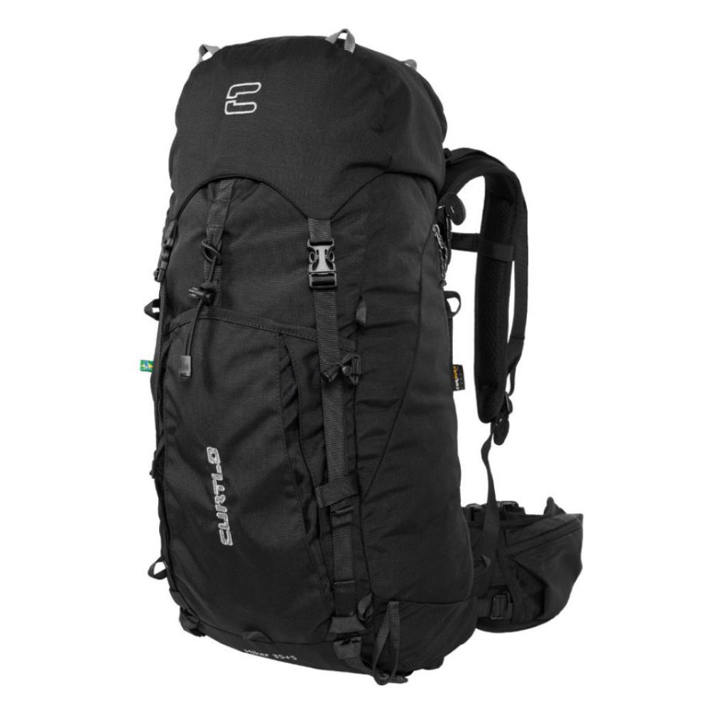 Mochila Hiker 35+5L Curtlo Impermeavel Cargueira Preto Mala Mochila Aventura Trilhas Trek…