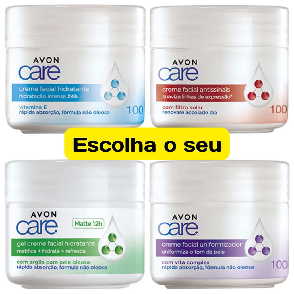 Avon care Hidratante Rosto Vitamina E Aclarar Acollade dia e noite