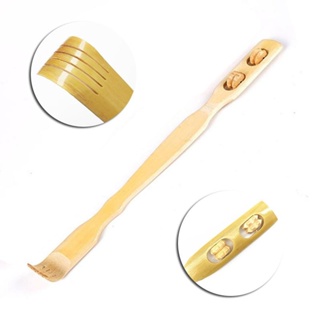 Coçador de Costas de Bambú com Massageador Mãozinha em Oferta na Shopee