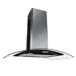 Coifa de Ilha CVC Nardelli Vidro Curvo Black 90cm 127V