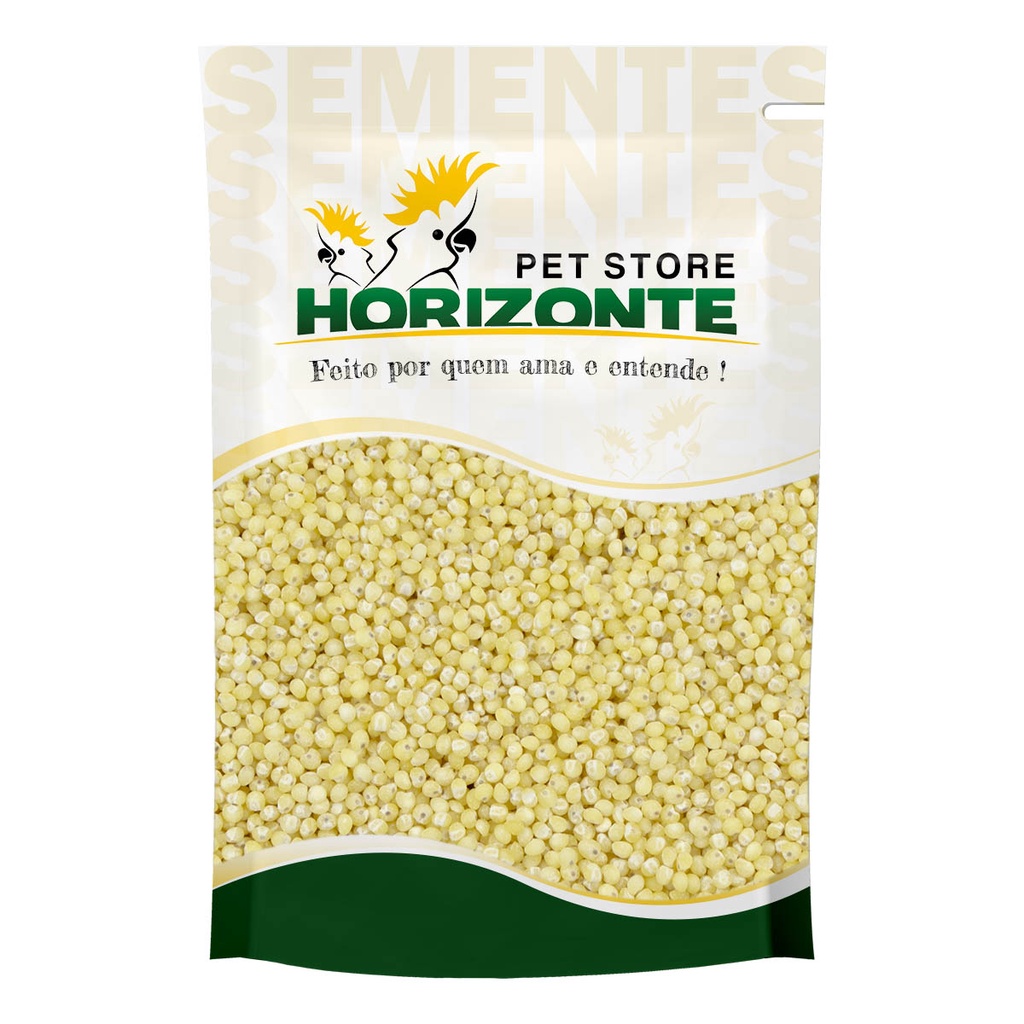 Painço Sem Casca 500g Milho Alvo Pelado Coleiro Curió Canário