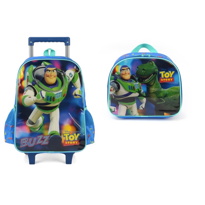 Kit Mochila Escolar De Carrinho E Lancheira Toy Story