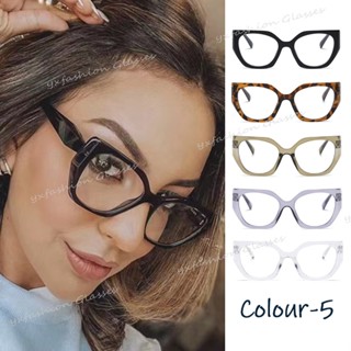 Coreano Olho De Gato Anti-Luz Azul Polígono Óculos Para Mulheres Armação Grande Radiação Moda Computador Proteção Dos Olhos