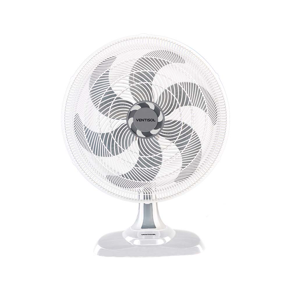 Ventilador Mesa Branco ou Preto Turbo 50cm 6 Pás Oscilante Ventisol 127V Escritório Quarto Sala Verão