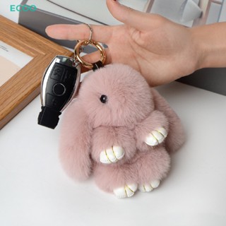 Chaveiro De Coelho ECOO Pele Real Fofo Pompon Bunny Trinket HOT