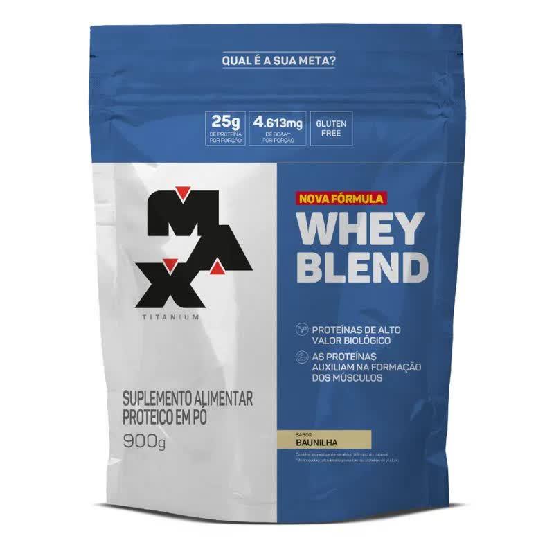 Whey Blend Sabor Baunilha Refil 900g Max Titanium