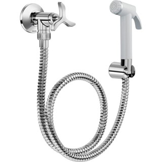 Ducha Higiênica Com Registro e Gatilho Docol Nova Pertutti Cabo Flexível Arejador Spray Embutido Cromado