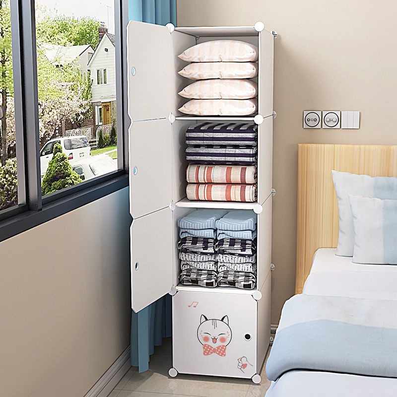 Roupeiro Simples Guarda-Roupa De Quarto Doméstico Armário Multifuncional De Arrumação Dormitório De Plástico Multi-Layer Armazenamento Pequeno
