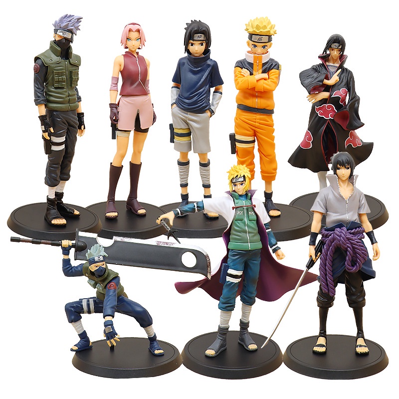 Naruto Anime Figura Boneca Ornamentos Brinquedos Sakura Uchiha Sasuke  Kakashi Figuras De Ação Dos Desenhos Animados Decorações - Escorrega o Preço