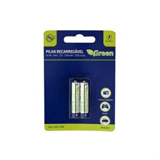 Pilha Recarregavel Pequena Aaa 1000mah Com 2 Unidades