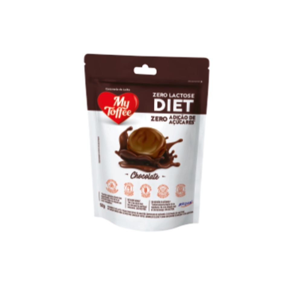 Bala Zero Lactose Diet My Toffee Chocolate 52g em Oferta na Shopee