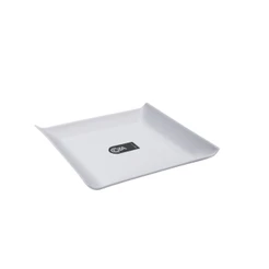 Prato Quadrado Casual Coza Cozy 16 x 16 x 2,5 cm Branco
