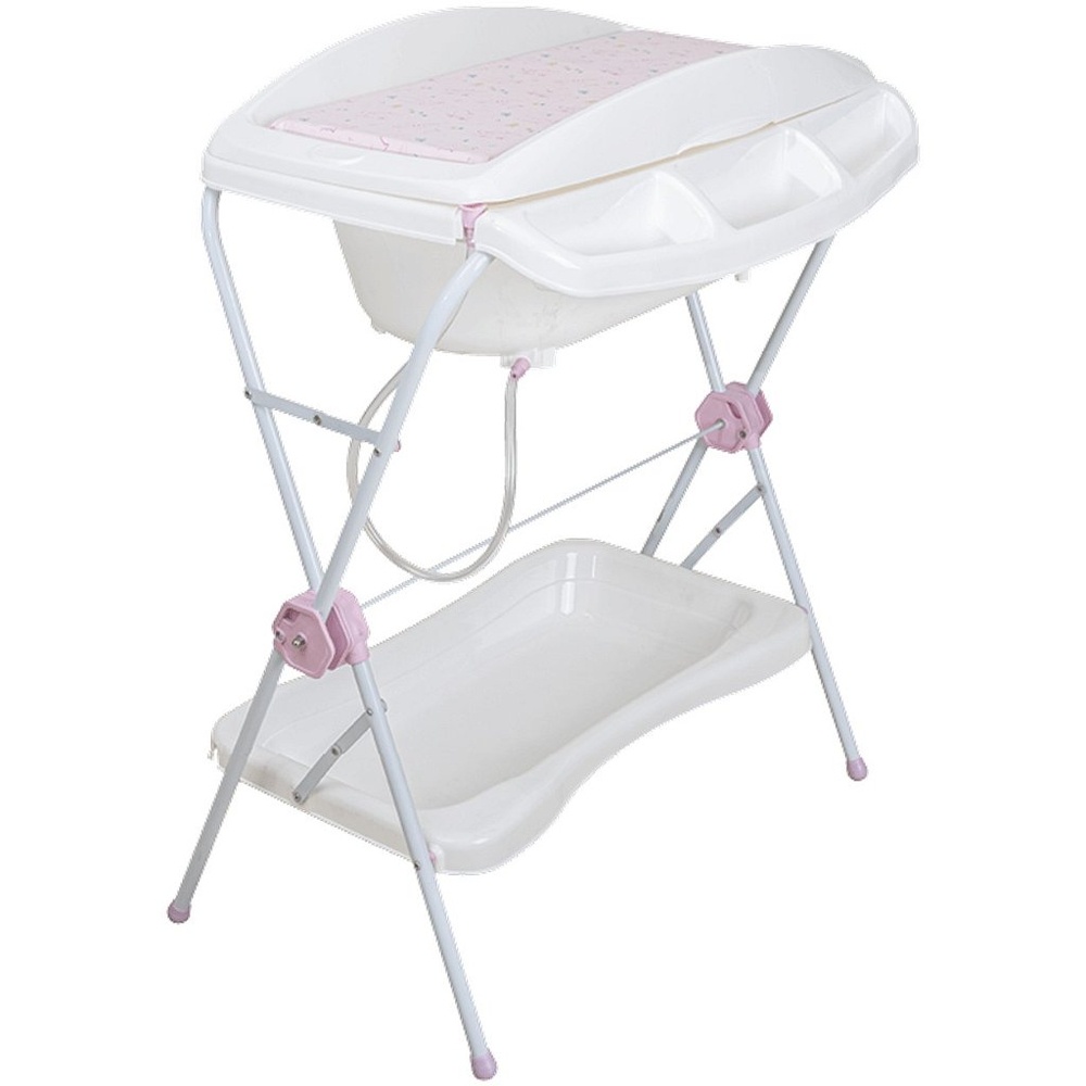 Banheira de Bebe Desmontavel com Trocador Kiddo Shower Rosa em Oferta na Shopee