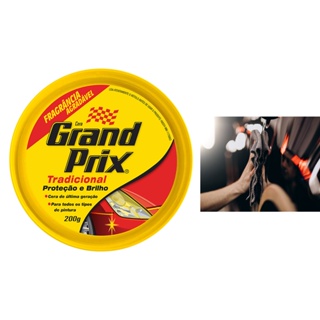 Cera em Pasta Tradicional Lata 200g Grand Prix 1 unidade - Cera Automotiva Auto Brilho Proteção UV em Oferta na Shopee