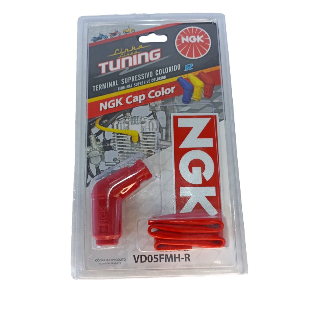 Cachimbo Vela Ngk Cg 150 Titan Fan Job Start Sport Cargo Nxr 150 Bros  Nxr 125 Tuning Vermelho em Oferta na Shopee