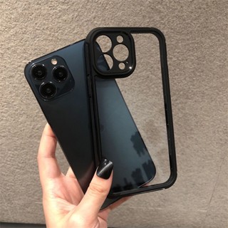 Nova Capa Protetora De Câmera Transparente iphone 14 13 12 11 pro max 14 plus Clear silicone Luneta Antiderrapante E anti-Impacto Traseira Dura