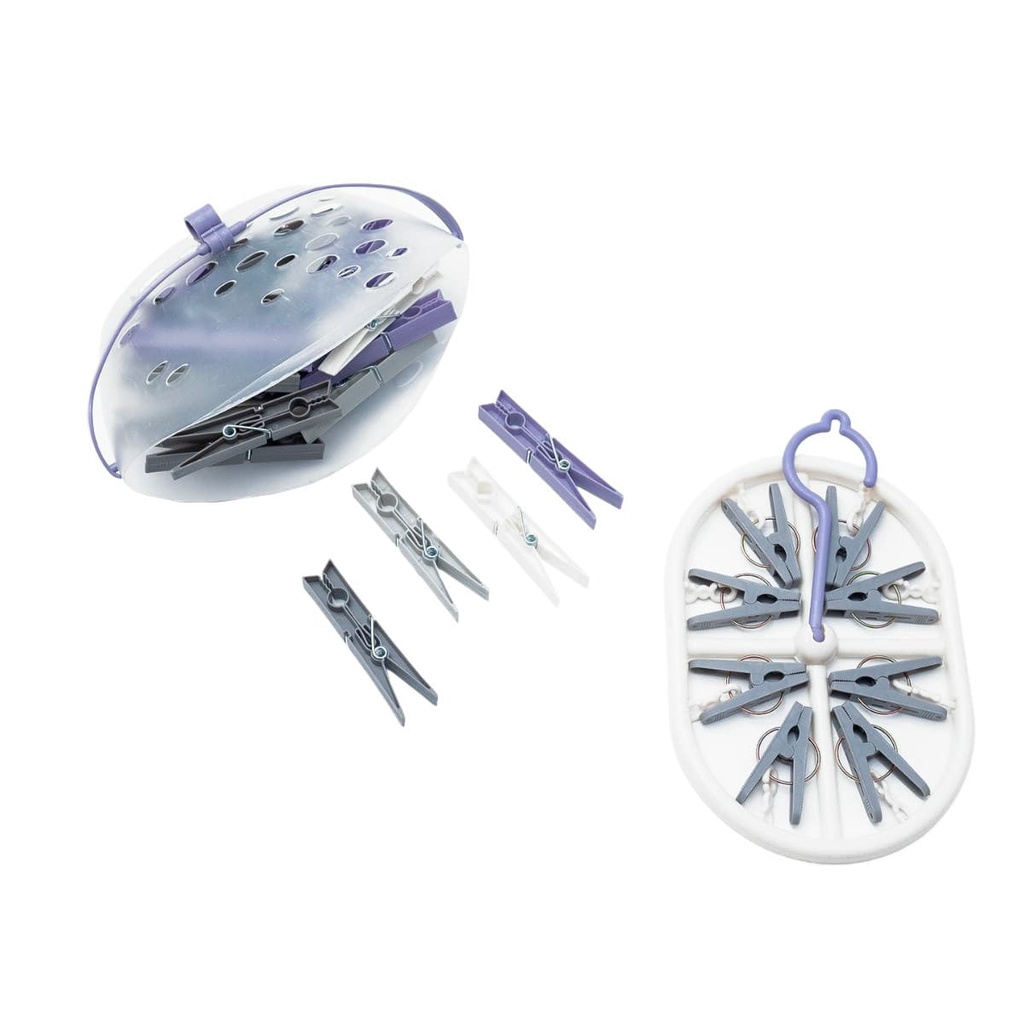 Kit lavanderia com cesto prendedores e mini varal - Simplo em Oferta na Shopee