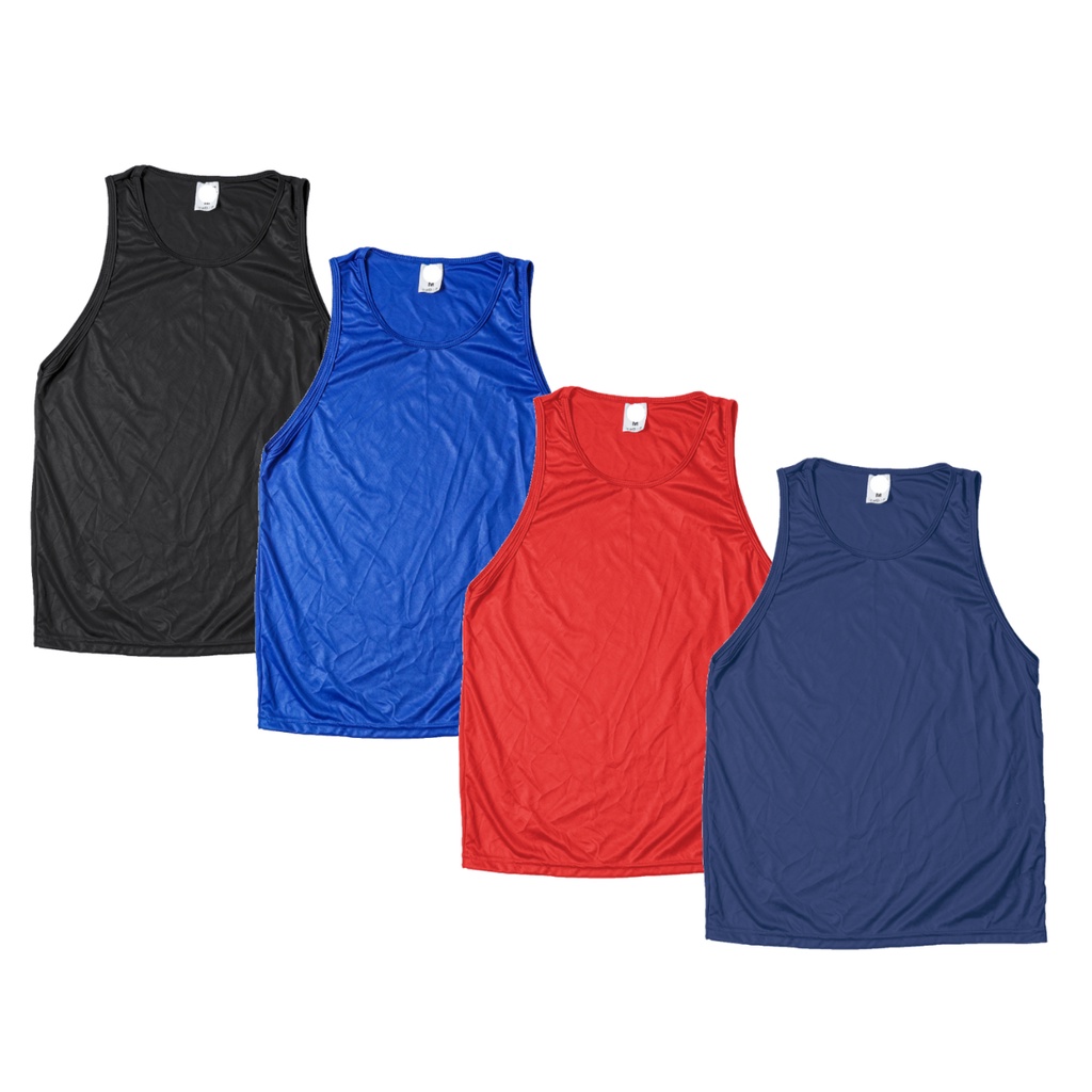 Kit 4 Regatas masculina futebol treino academia lazer 100% poliéster básicas