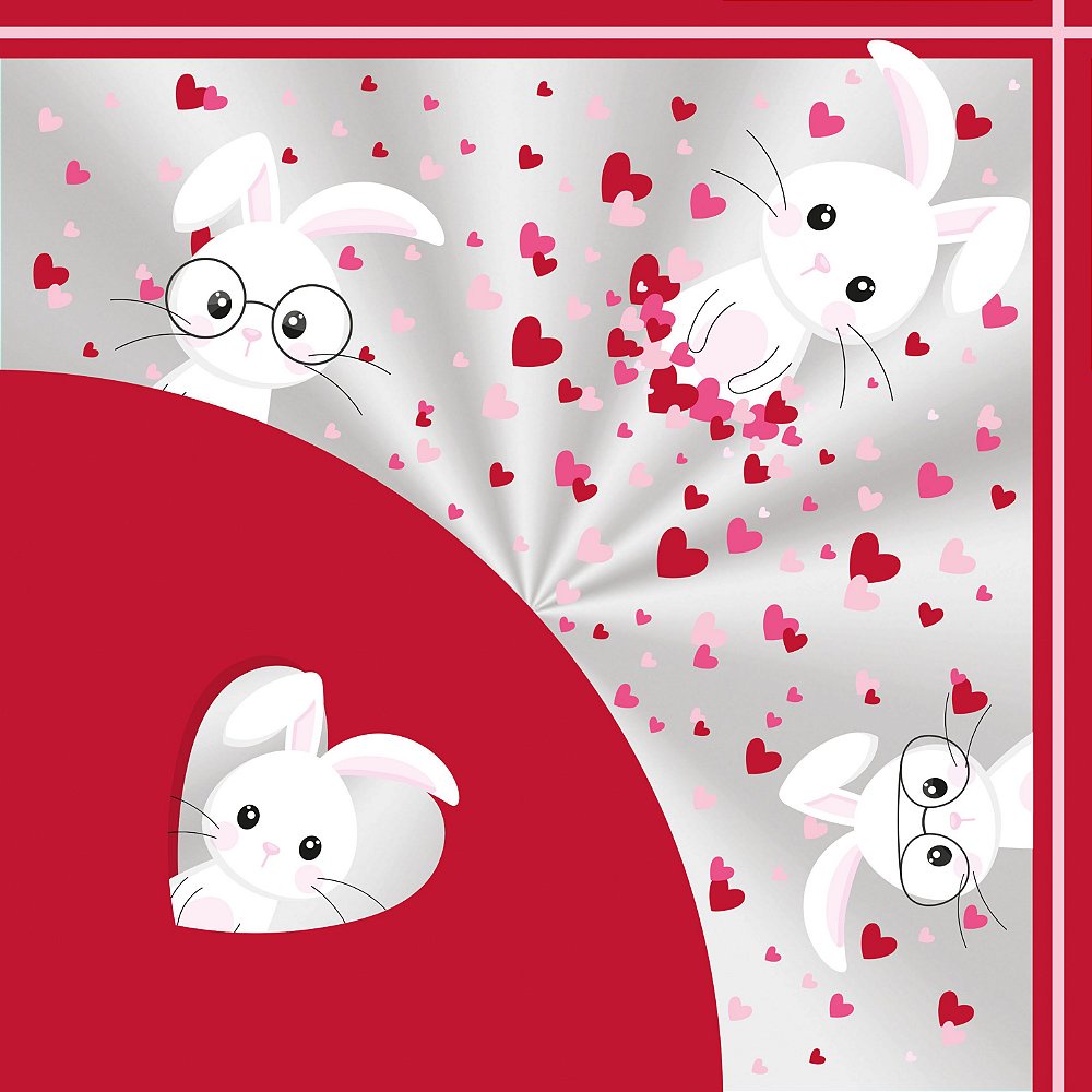 Saco Express 37,5x37,5cm para Ovos Coração de 250g a 350g - Amor de Coração - 05 unidades - Cromus