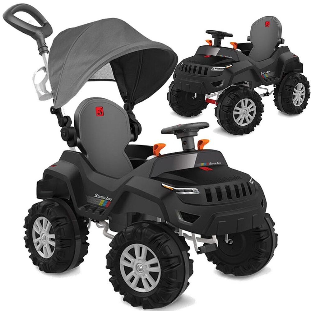 Carrinho de Passeio Pedal Bandeirante Superjipe Capota Preto em Oferta na Shopee