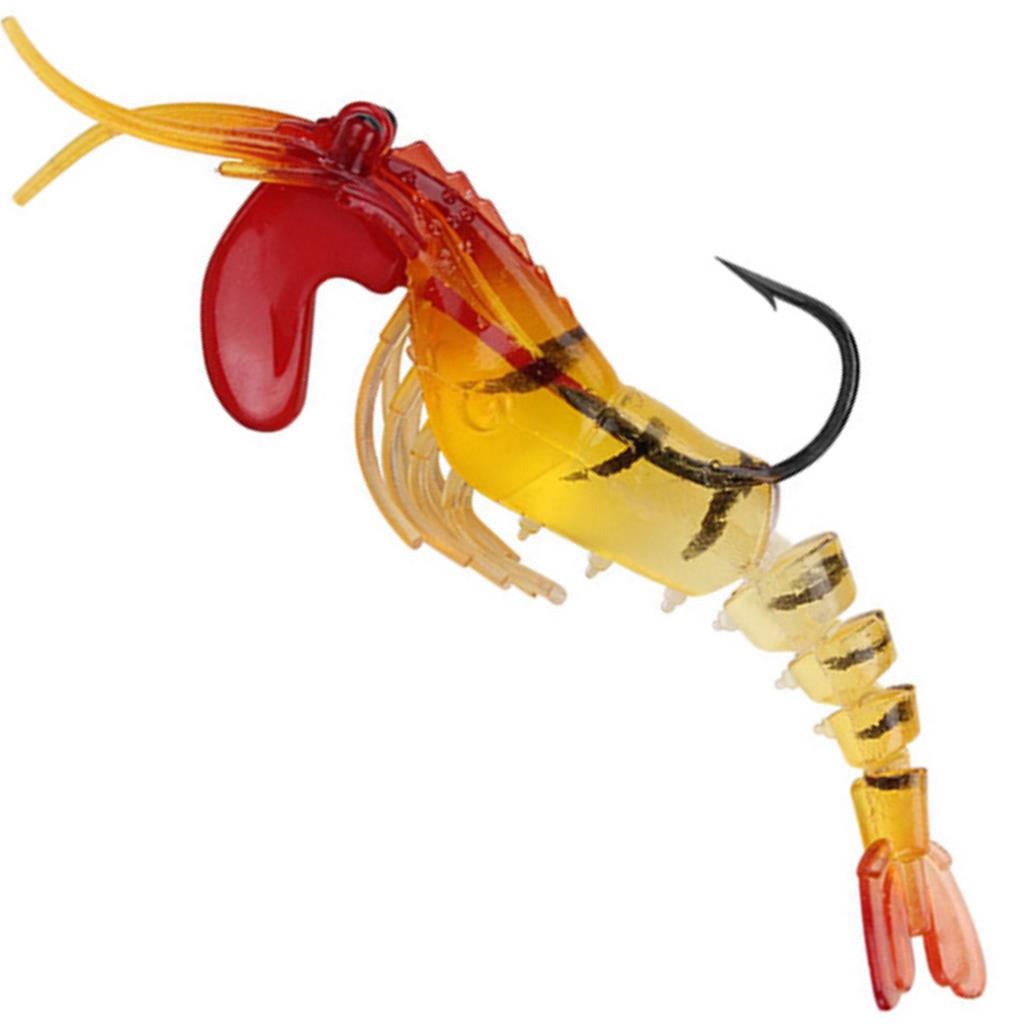 Isca Artificial Camarao Articulado Ovado JigHead cor05 para pesca de tucunares Pampos Robalos Trairas