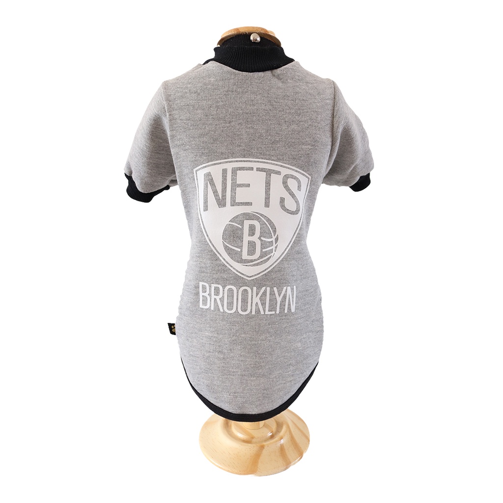 Roupa pet Roupa Pet Flick Cinza camiseta jogador basquete americano cachorro cinza