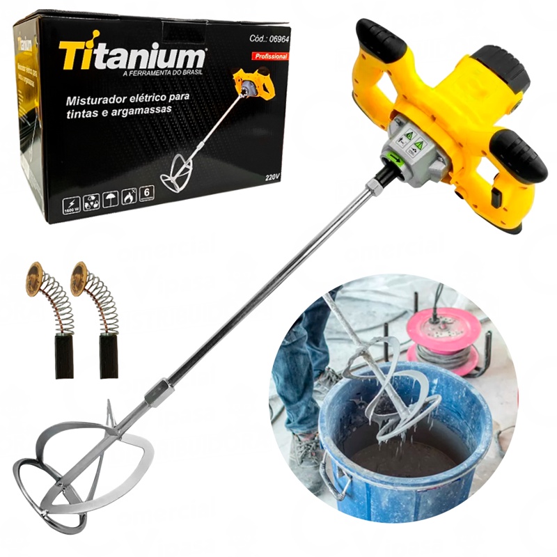 Misturador Elétrico Para Tintas E Argamassas Vários Modelos Obras Construção Cívil Profissional em Oferta na Shopee