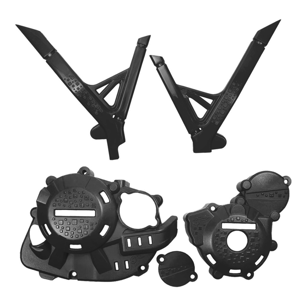 Kit Protetor Tampas Lateral Motor Quadro Amx Defender Xr 250 Tornado