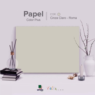 Papel Color Plus 180g A4 - Cinza Claro (Roma) - 27 Folhas em Oferta na Shopee