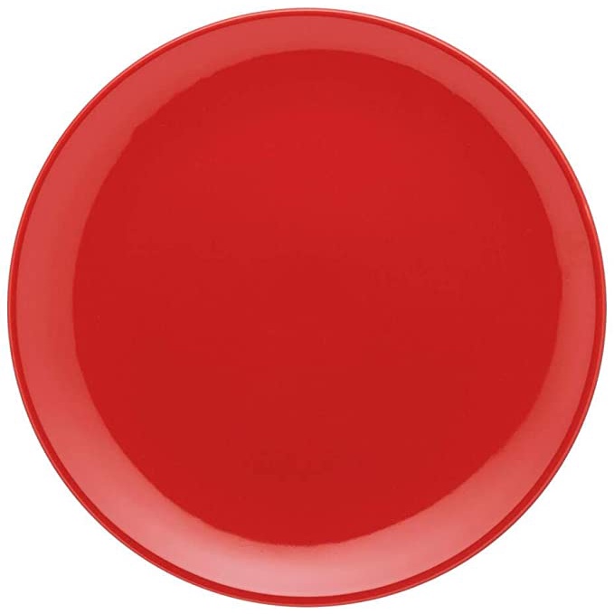 Prato Raso Unni Red 26cm Vermelho Oxford Porcelanas Premium Elegante para Jantar Mesa Posta