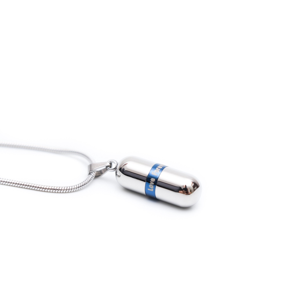 Colar mini urna para cinzas cremação relicário unisex