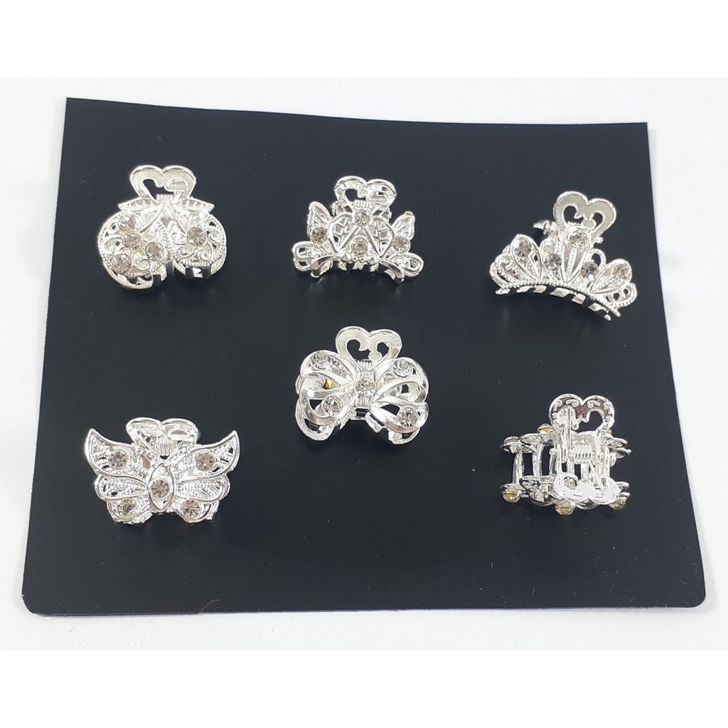 CARTELA DE Mini Piranha PARA Cabelo DE metal Com Strass  CONTEM 12 UN
