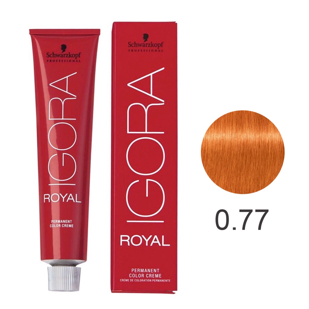 Igora Royal 0.77 Tom Mistura Cobre 60ml - Schwarzkopf em Oferta na Shopee