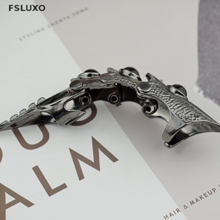 FSLUXO Dragon Skull Finger Long Rings Punk Rock Animal Anéis Longos Halloween Cosplay Acessórios De Fantasia Jóias Vintage Joalheria Presentes .
