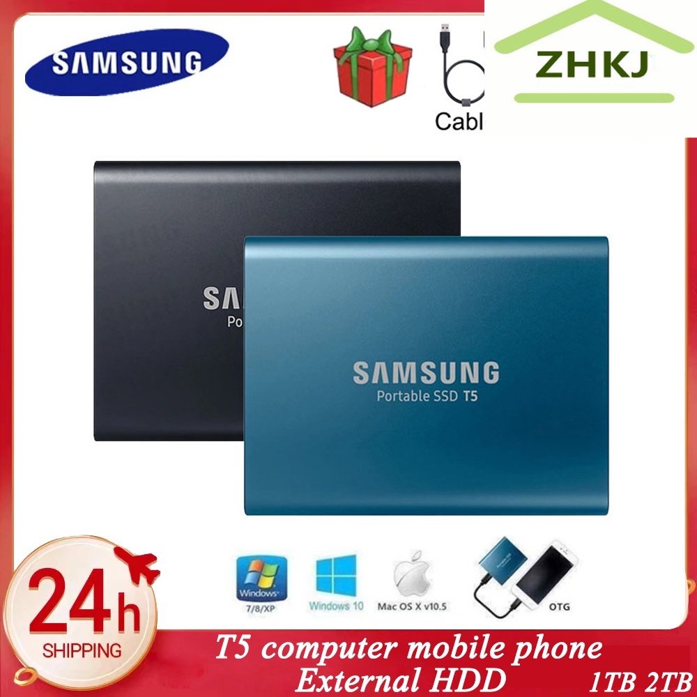 SAMSUNG SSD Externo T5 2TB Unidade De Estado Sólido Hd Hard Portable 1tb Adequado Para Desktop