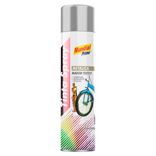 Tinta Spray 400ml Metálica Prata AE01000093 MUNDIAL PRIME