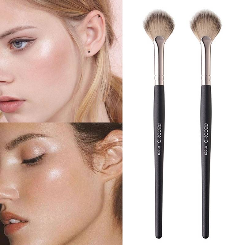 Bionic Fiber Soft Hair Powder Blusher Halo Dye Brush Ferramentas Cosméticas Femininas Multi Funcionais Setor De Brilho Facial Pintura De Ponto De Destaque