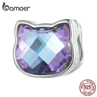 Bamoer 925 Pingente De Prata Fofo Gato De Contas Para Pulseira E Jóias De Colar