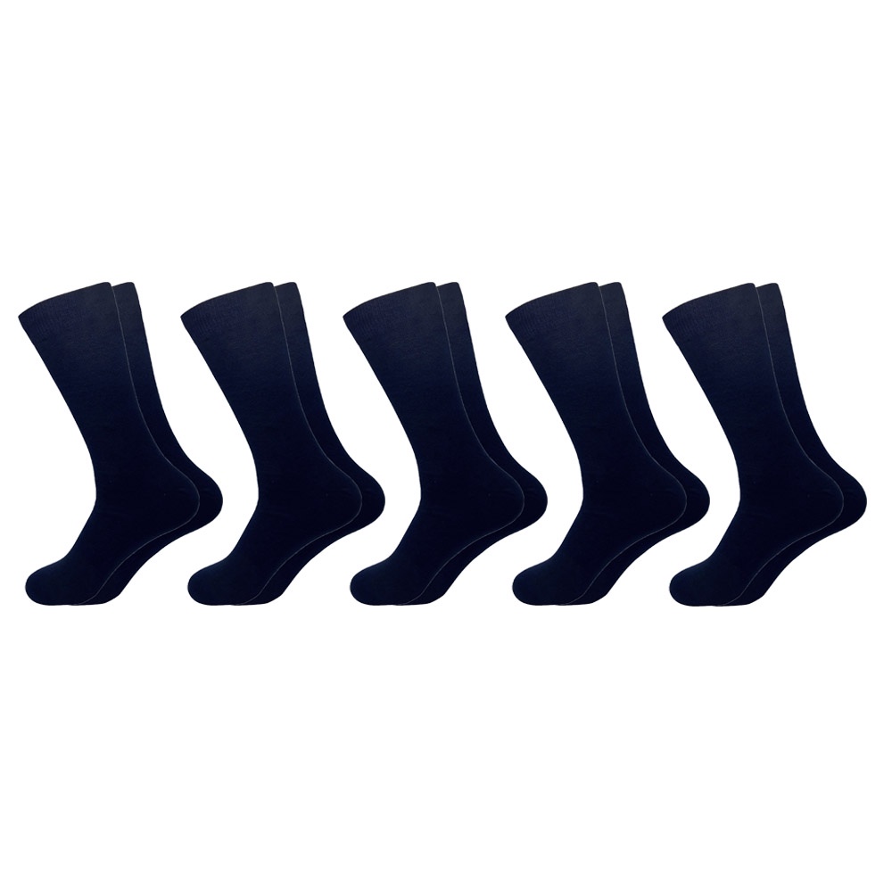 Kit 5 Pares de Meias Sociais Azul de Algodão em Oferta na Shopee