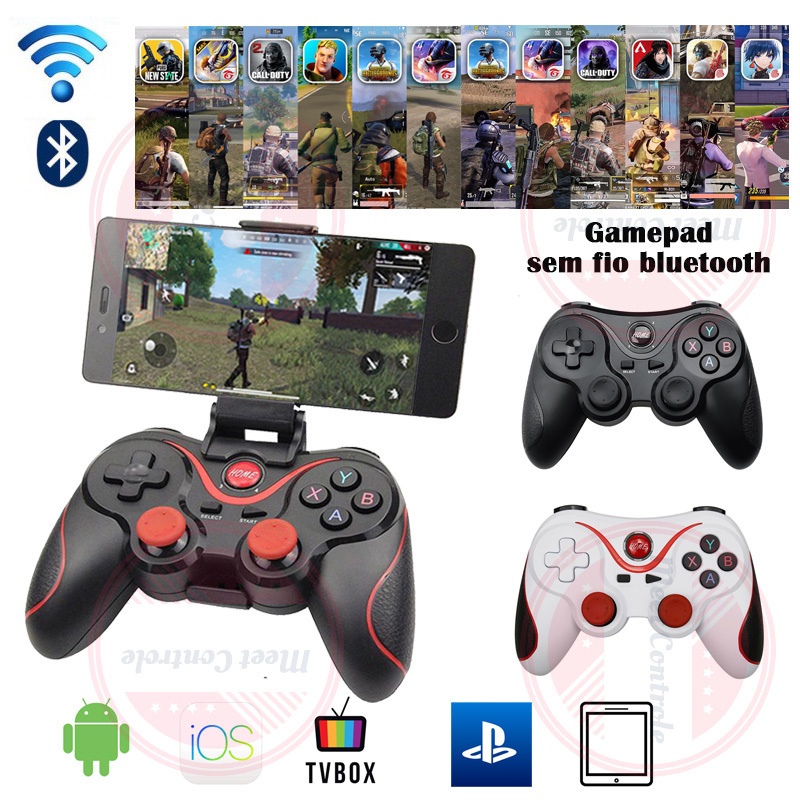 T3 wireless bluetooth gamepad controller para ios/android/pc/smart TV/- box/ps3/ps4/NS