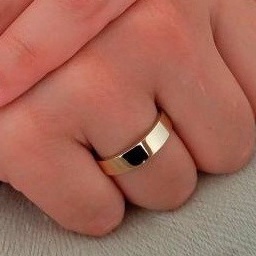 Aliança Casamento Reta 4mm Aço Inoxidável Dourado Unidade