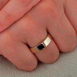 Aliança Casamento Reta 4mm Aço Inoxidável Dourado Unidade