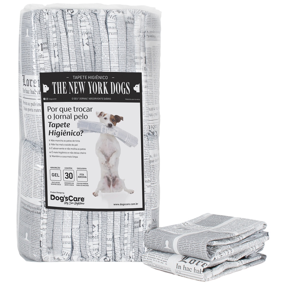Tapete Higiênico Dogs Care The New York Dogs 55x60cm 30Un em Oferta na Shopee