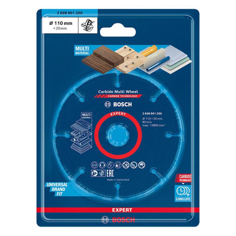 Disco de Corte EXPERT Carbide Multi Wheel 110 mm x 20 mm - Bosch em Oferta na Shopee