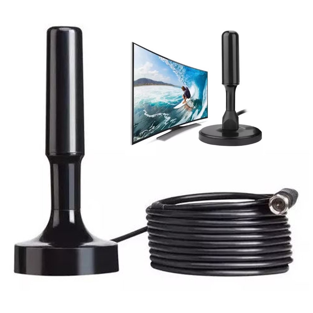 Antena Digital HDTV Para TV Interna/Externa Samsung LG 4,3M de Cabo A Prova D'Água Chuva