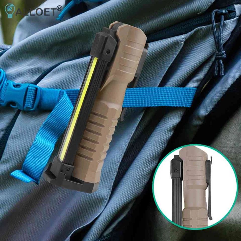 Lanterna Multifunção Carregador Portatil Com Imã Pisca Alerta 90 Grau Articulado Camping Pesca
