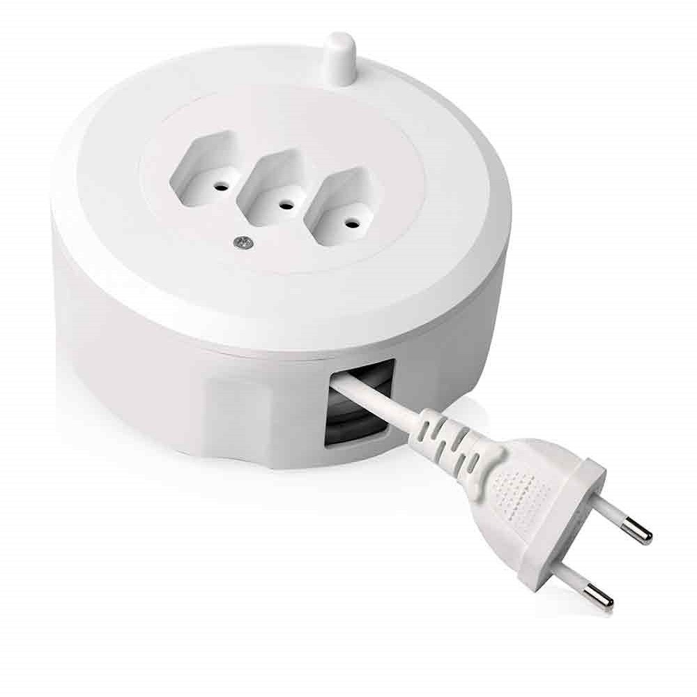 Extensão Retrátil 3 Entradas 5Mt Multi - WI252 em Oferta na Shopee